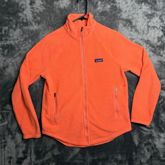 Patagonia Jackets & Blazers - Patagonia Womens Orange Classic Microdini Fleece Jacket Size Small